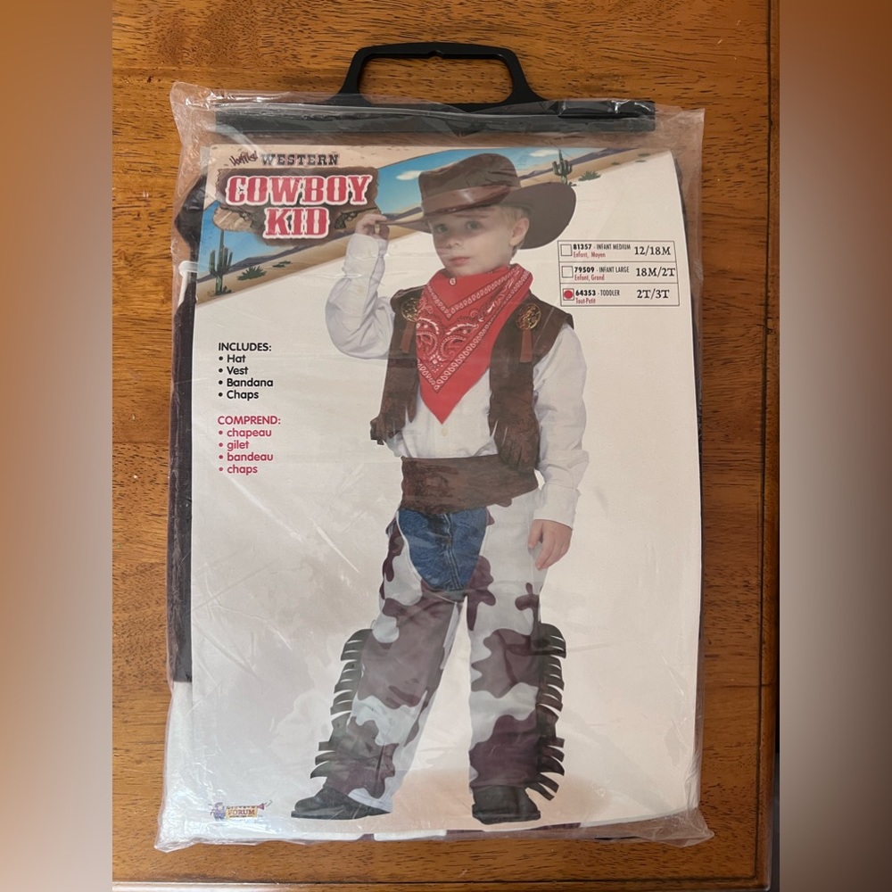 NWT Cowboy Costume - 2T/3T
